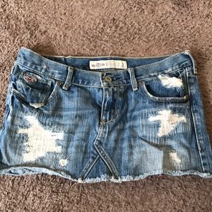 Hollister jean skirt
